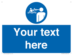 Custom mandatory keep children under supervision in the aquatic environment